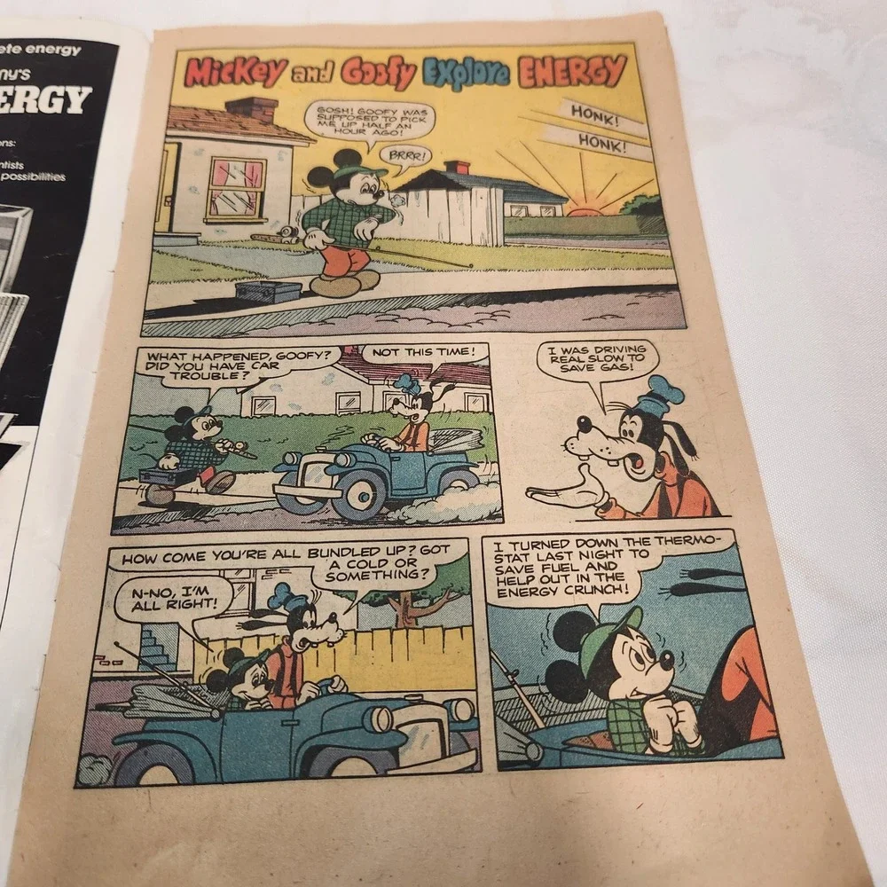 Mickey Mouse & Goofy Explore Energy‎ Comic Disney 1976 Educational Media Color